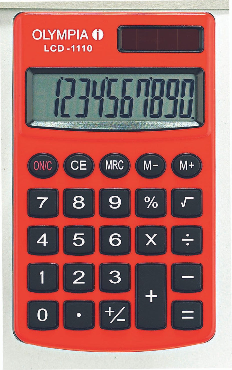 OLYMPIA Taschenrechner LCD-1110 rot