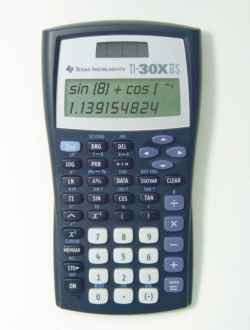 TEXAS INSTRUMENTS Wissenschaftlicher Taschenrechner TI-30 X II S schwarz/silber