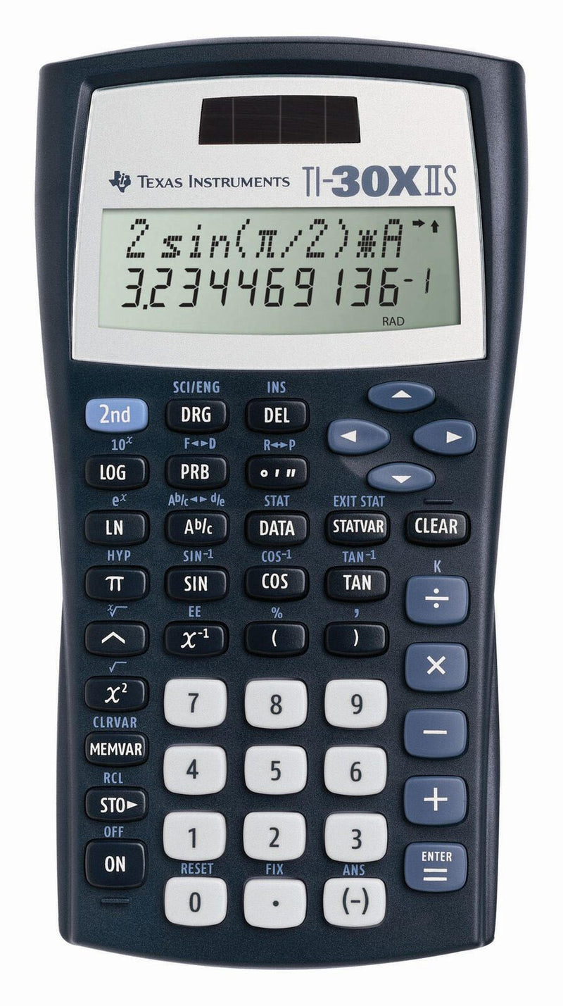 TEXAS INSTRUMENTS Wissenschaftlicher Taschenrechner TI-30 X II S schwarz/silber