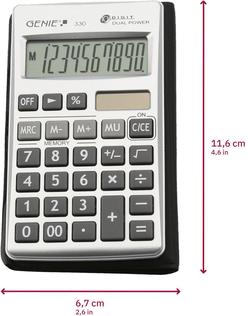 GENIE Taschenrechner 330 silber