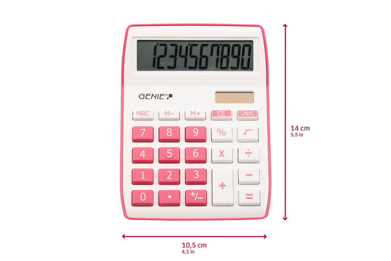 GENIE Tischrechner 840p weiß/pink