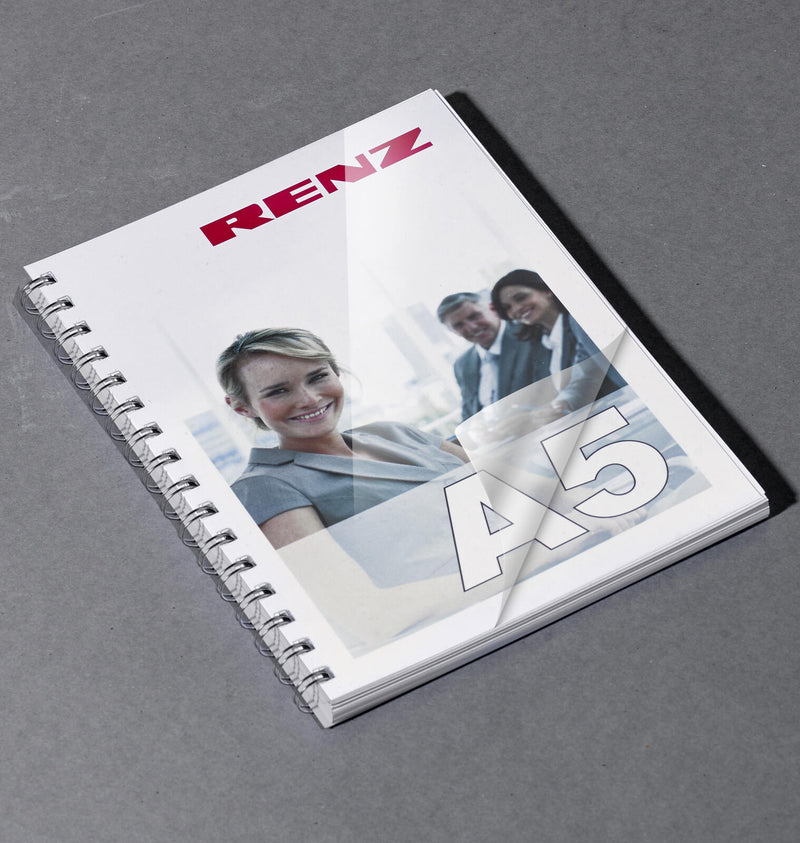 RENZ Deckfolien für Bindemappen A5 0.2 mm transparent