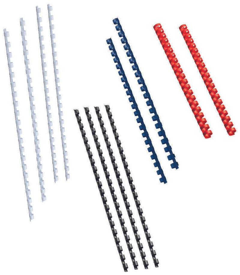 RENZ Kunststoffbinderücken-Set weiß, schwarz, blau, rot