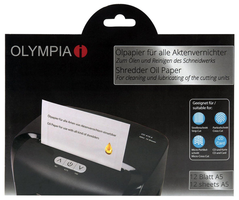 OLYMPIA Aktenvernichter-Ölblätter 12 Blatt