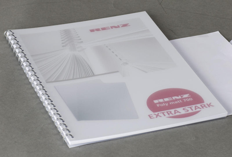 RENZ Deckfolien für Bindemappen DIN A4 0.7 mm transparent