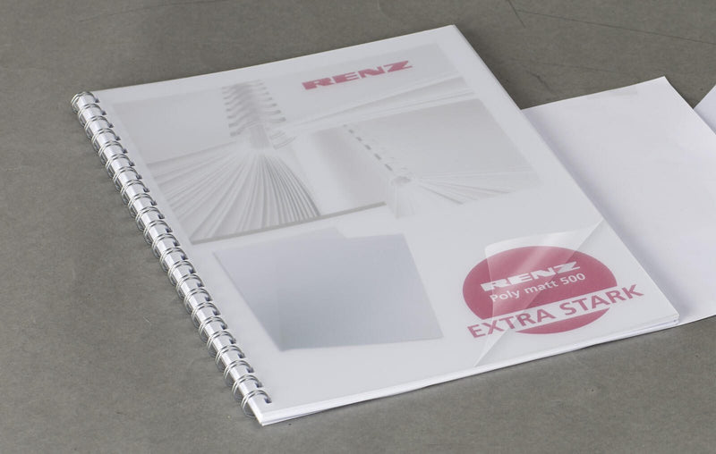 RENZ Deckfolien für Bindemappen DIN A4 0.5 mm transparent