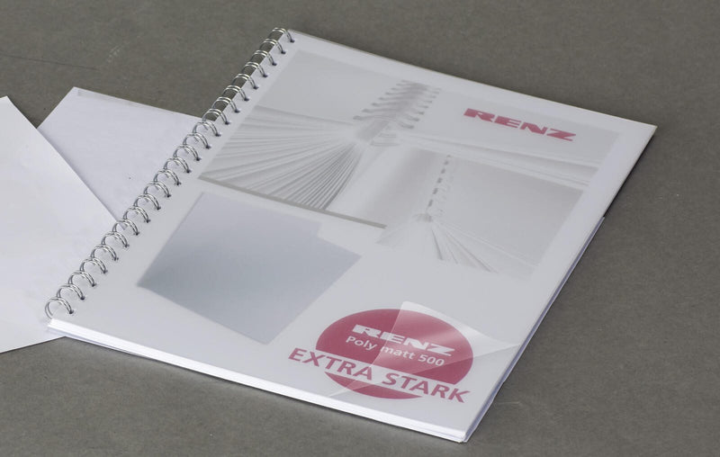 RENZ Deckfolien für Bindemappen DIN A4 0.5 mm transparent