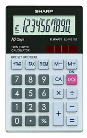 Sharp Taschenrechner EL-W211GGY schwarz/grau