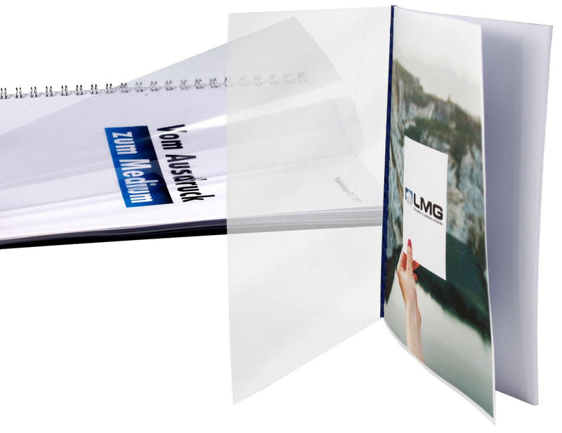 LMG Deckfolien für Bindemappen A3 0.2 mm transparent