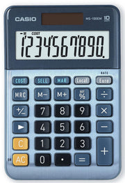 CASIO Tischrechner MS-100EM blau