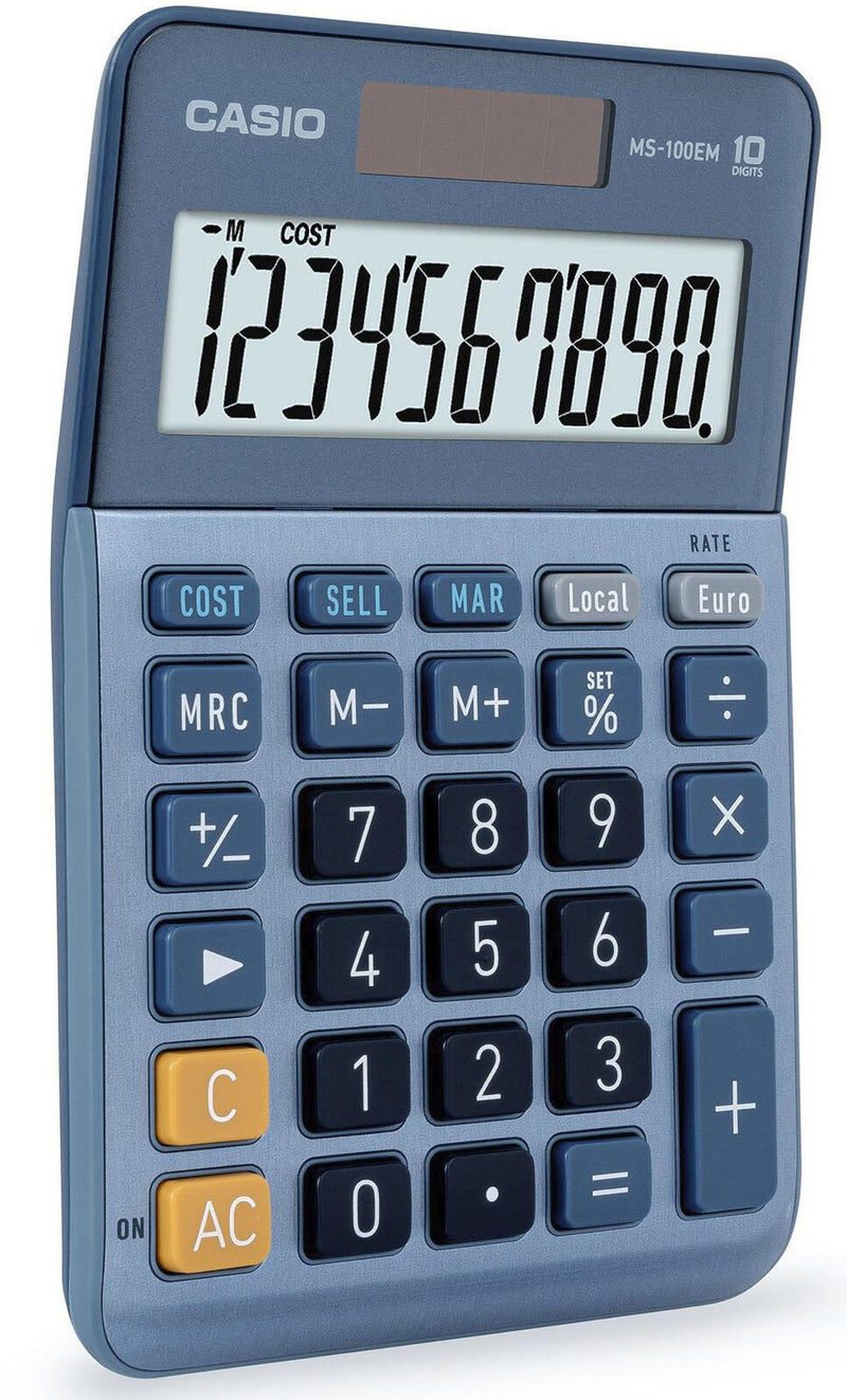 CASIO Tischrechner MS-100EM blau
