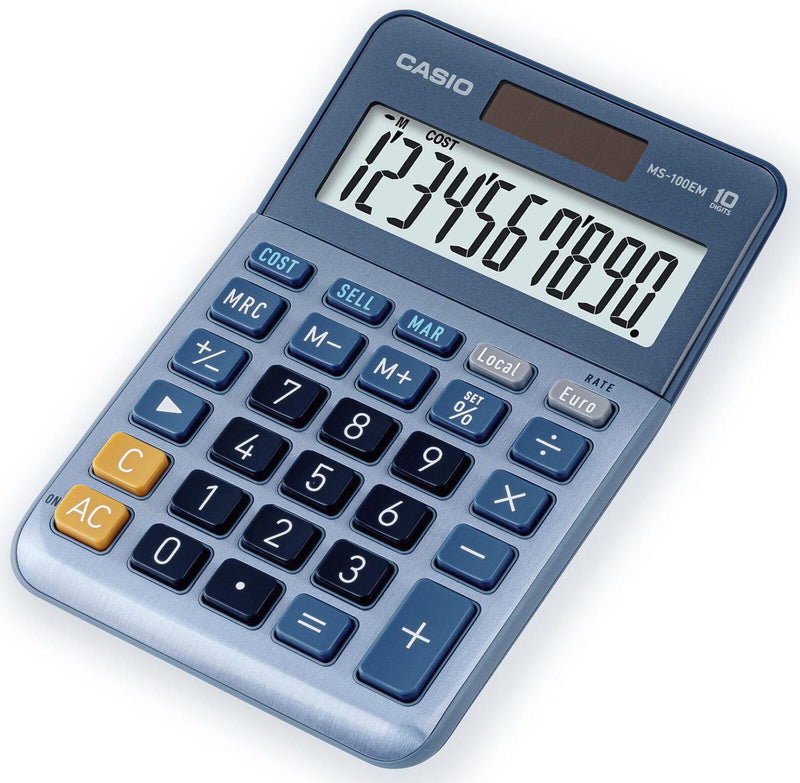CASIO Tischrechner MS-100EM blau