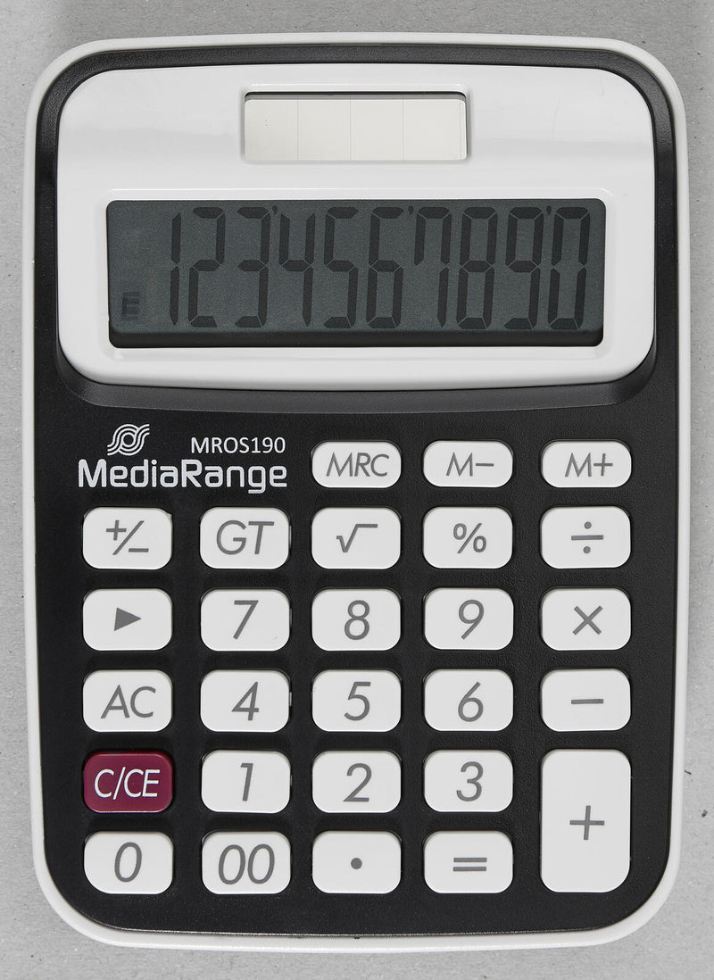 MediaRange Taschenrechner MROS190 schwarz/weiß