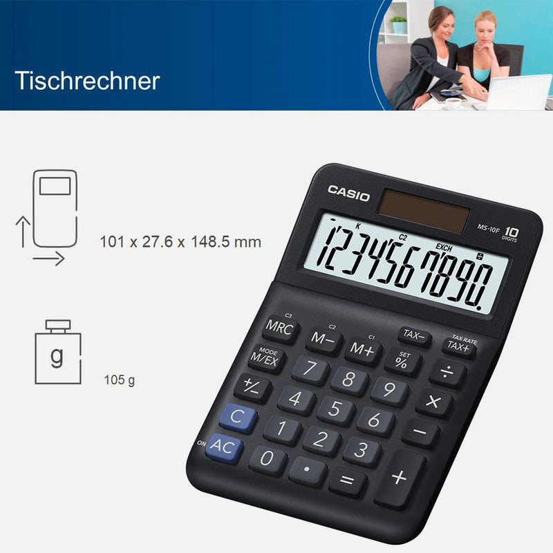 CASIO Tischrechner MS-10F schwarz