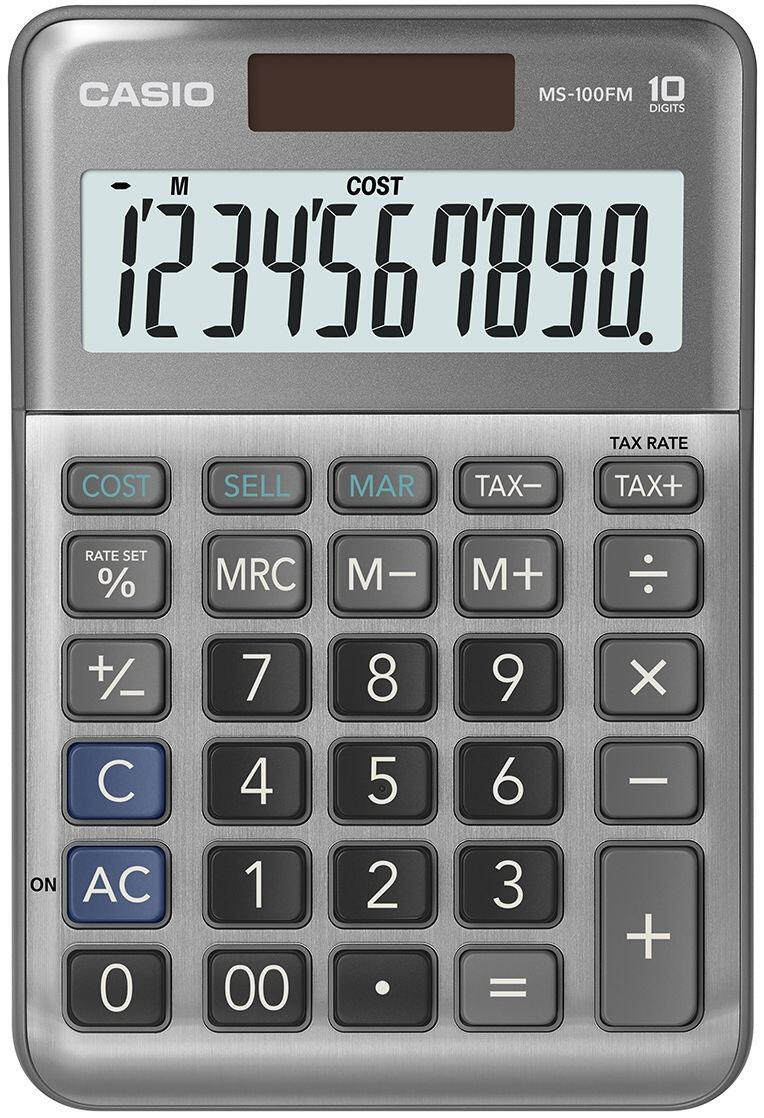CASIO Tischrechner MS-100FM grau