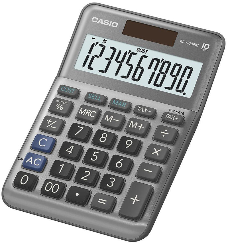 CASIO Tischrechner MS-100FM grau