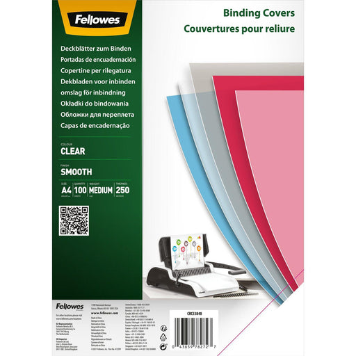 Fellowes Deckfolien für Bindemappen DIN A4 0.25 mm transparent