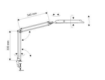 MAUL Schreibtischlampe 6 W schwarz