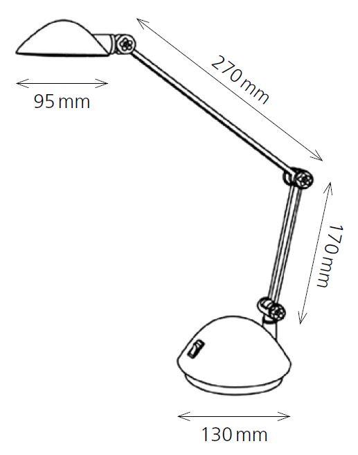 Hansa Schreibtischlampe 4 W schwarz