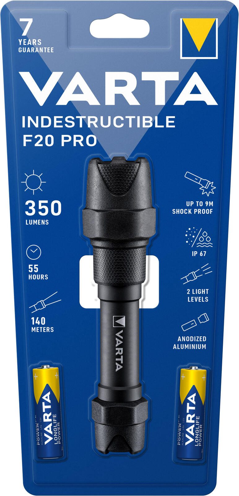 VARTA Taschenlampe 16.7 cm schwarz