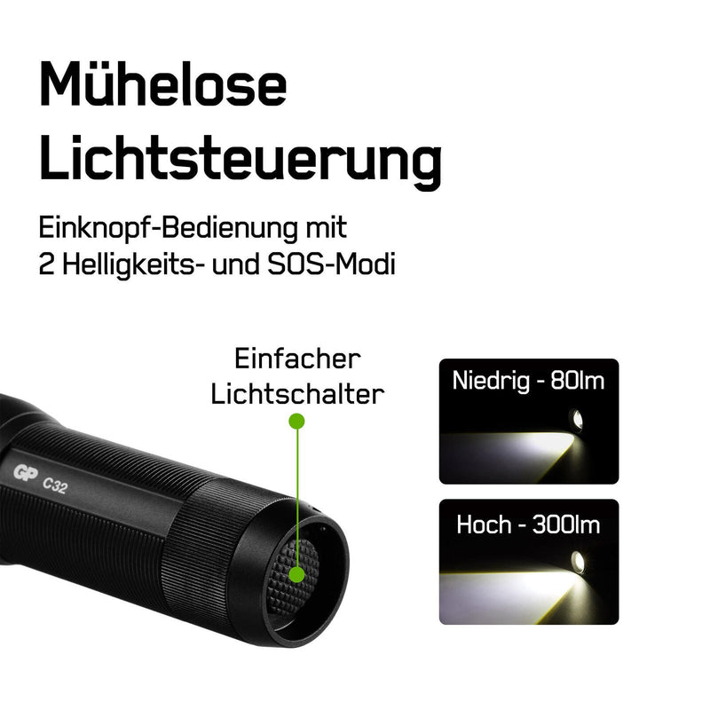 GP Taschenlampe 10.6 cm schwarz