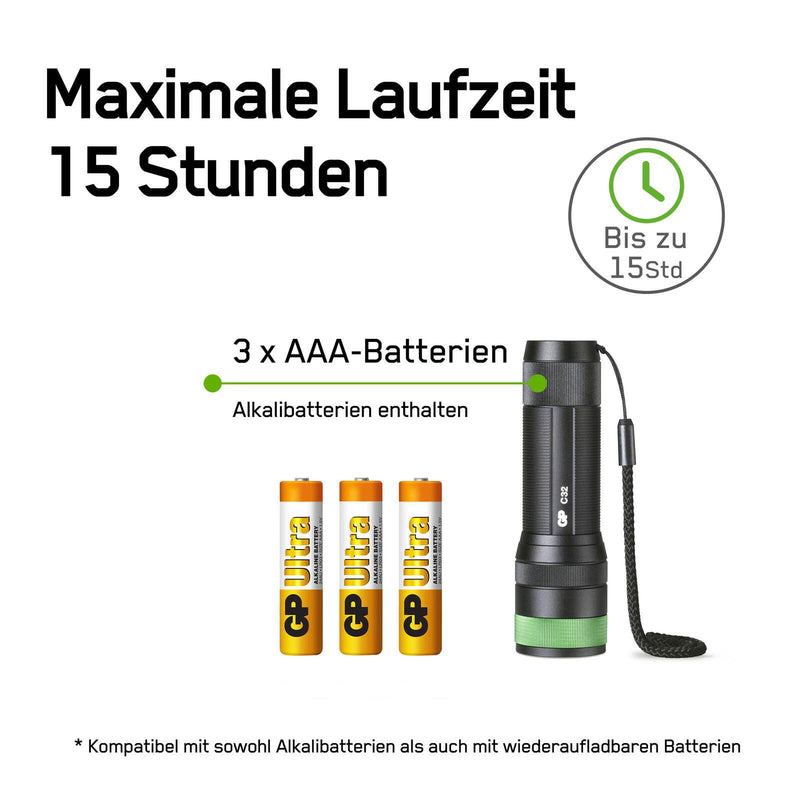 GP Taschenlampe 10.6 cm schwarz