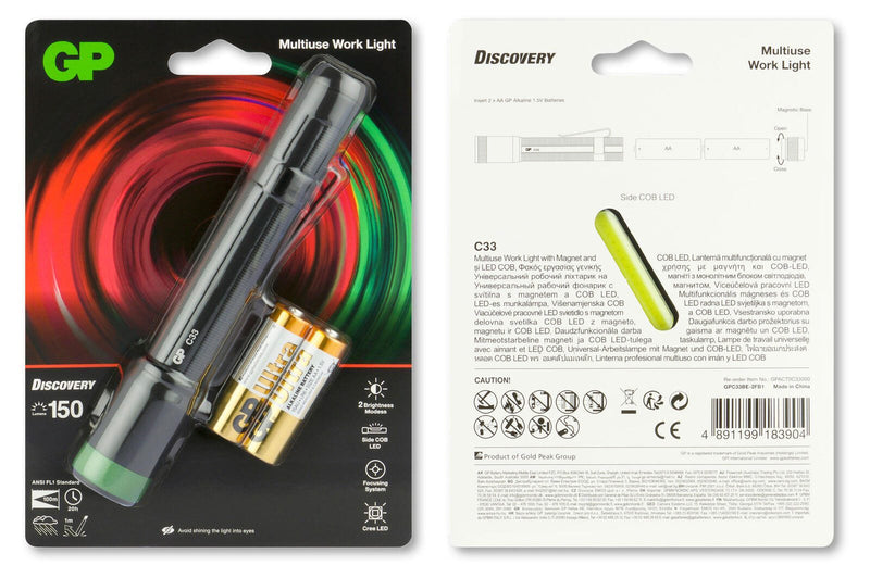 GP Taschenlampe 16.5 cm schwarz