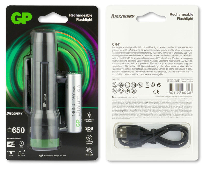 GP Taschenlampe 13.5 cm schwarz