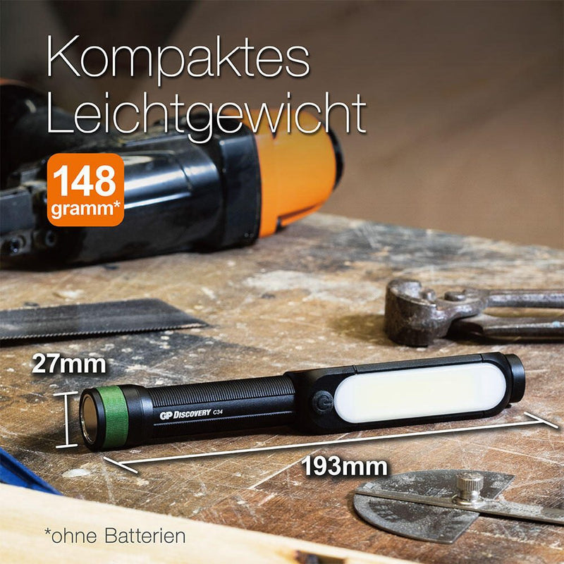 GP Taschenlampe 19.3 cm schwarz