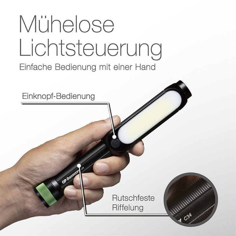 GP Taschenlampe 19.3 cm schwarz