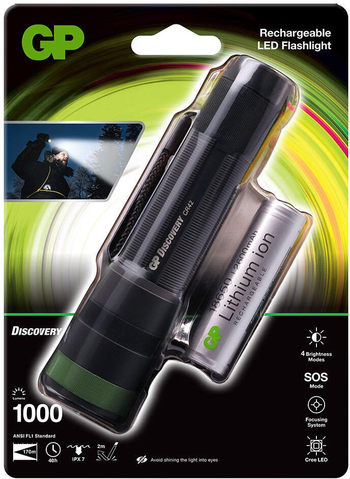 GP Taschenlampe schwarz