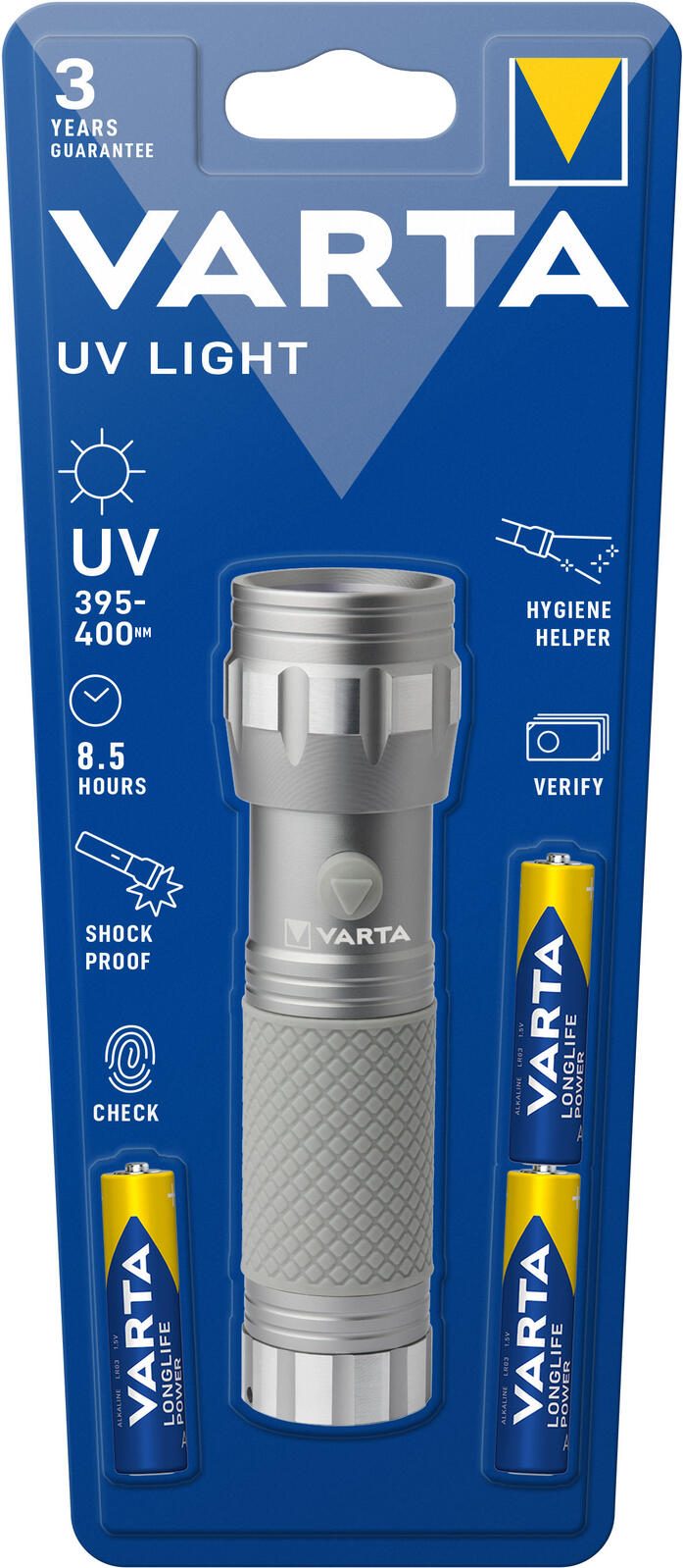 VARTA Taschenlampe 11.8 cm silber