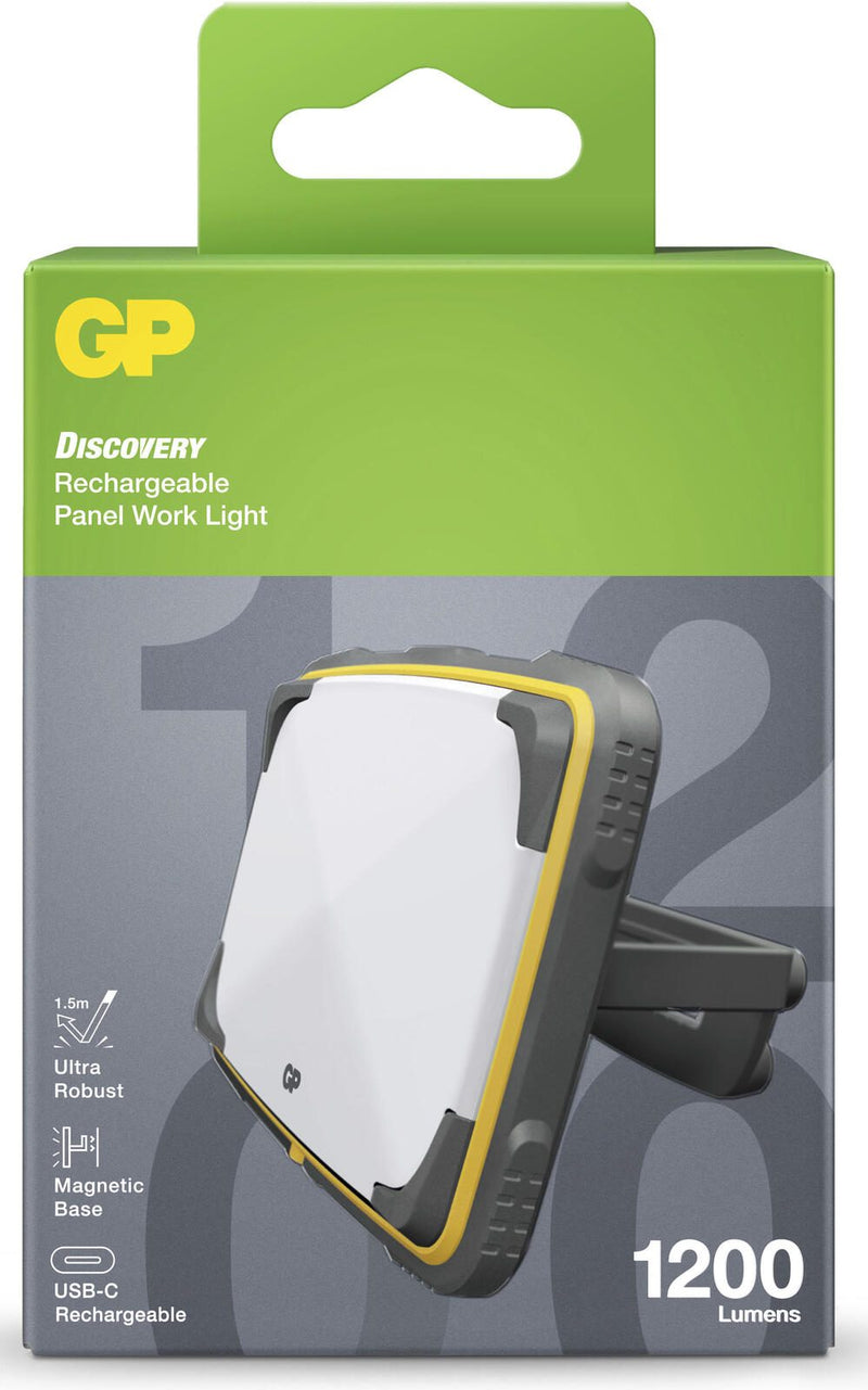 GP Akku-LED-Baustrahler grau