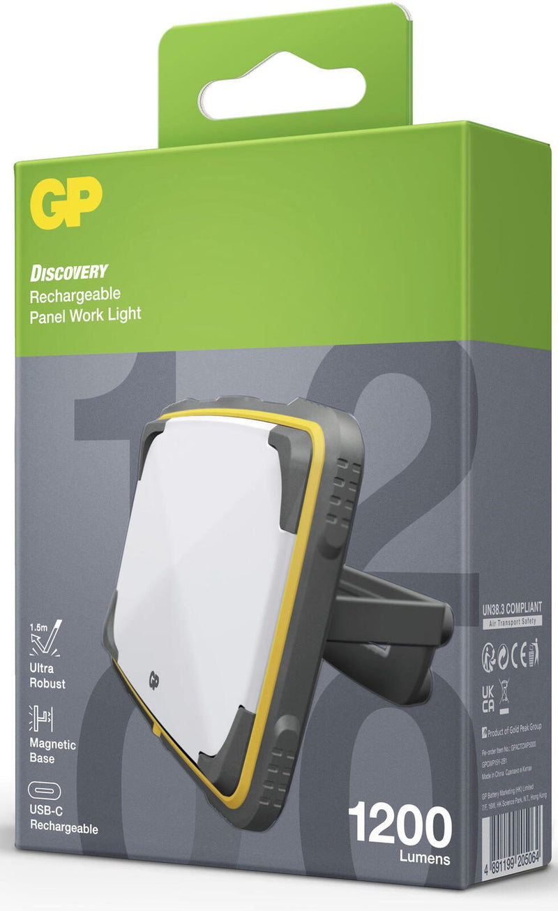 GP Akku-LED-Baustrahler grau