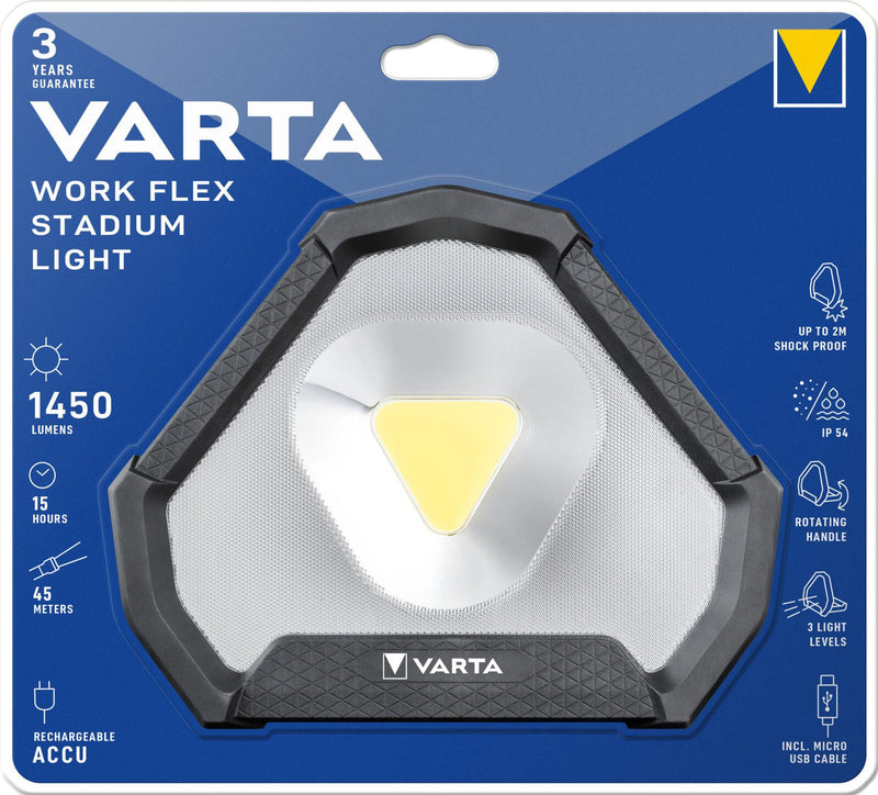 VARTA Akku-LED-Baustrahler 12 W schwarz