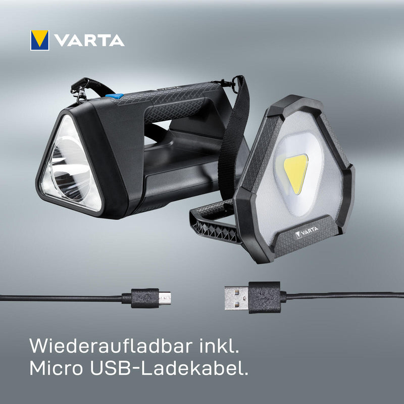 VARTA Akku-LED-Baustrahler 12 W schwarz