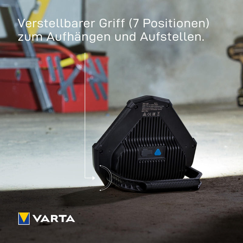 VARTA Akku-LED-Baustrahler 12 W schwarz