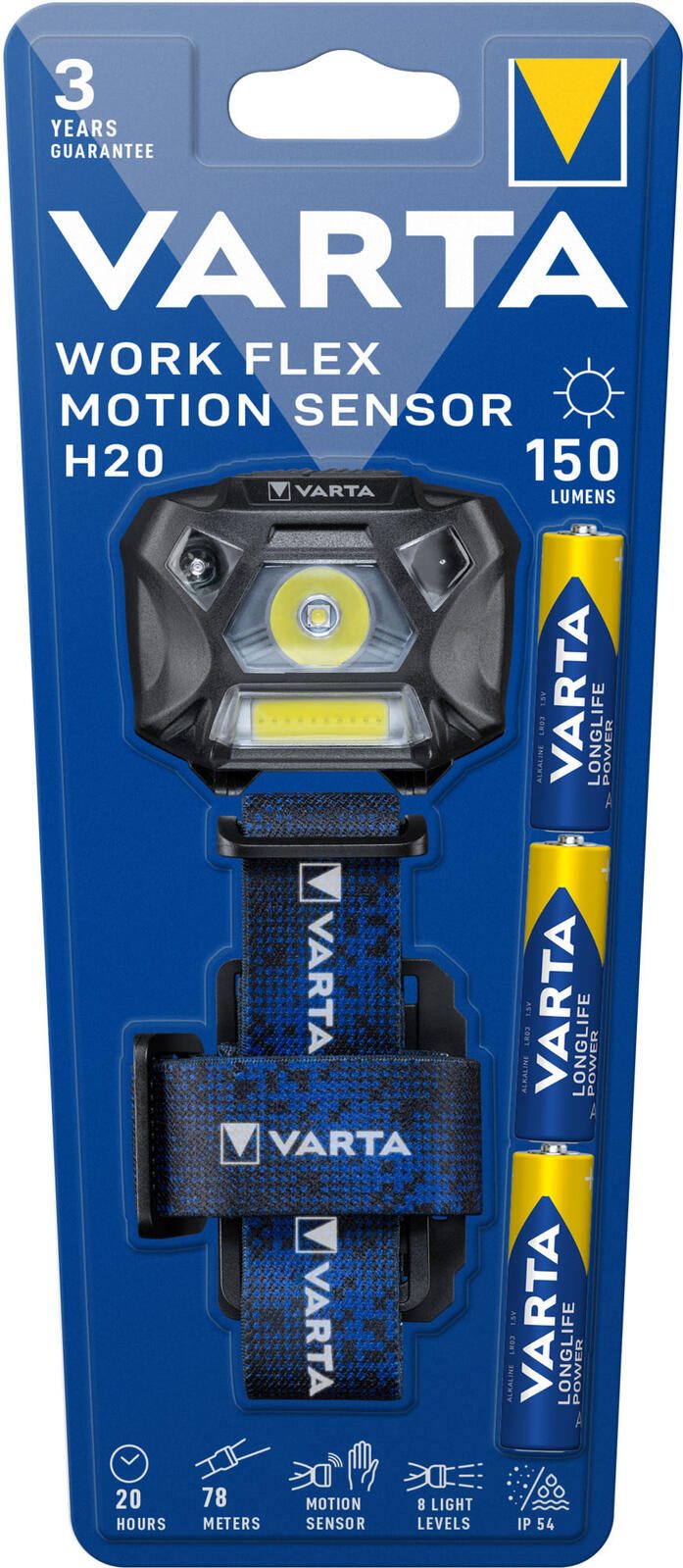 VARTA Stirnlampe 6 cm schwarz