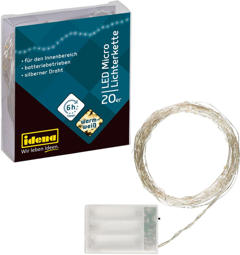 Idena Lichterkette 2.2 m silber