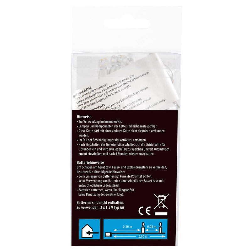 Idena Lichterkette 2.6 m transparent