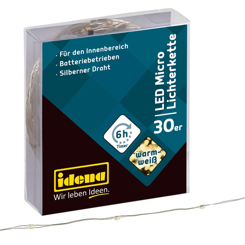 Idena Lichterkette 3.2 m silber