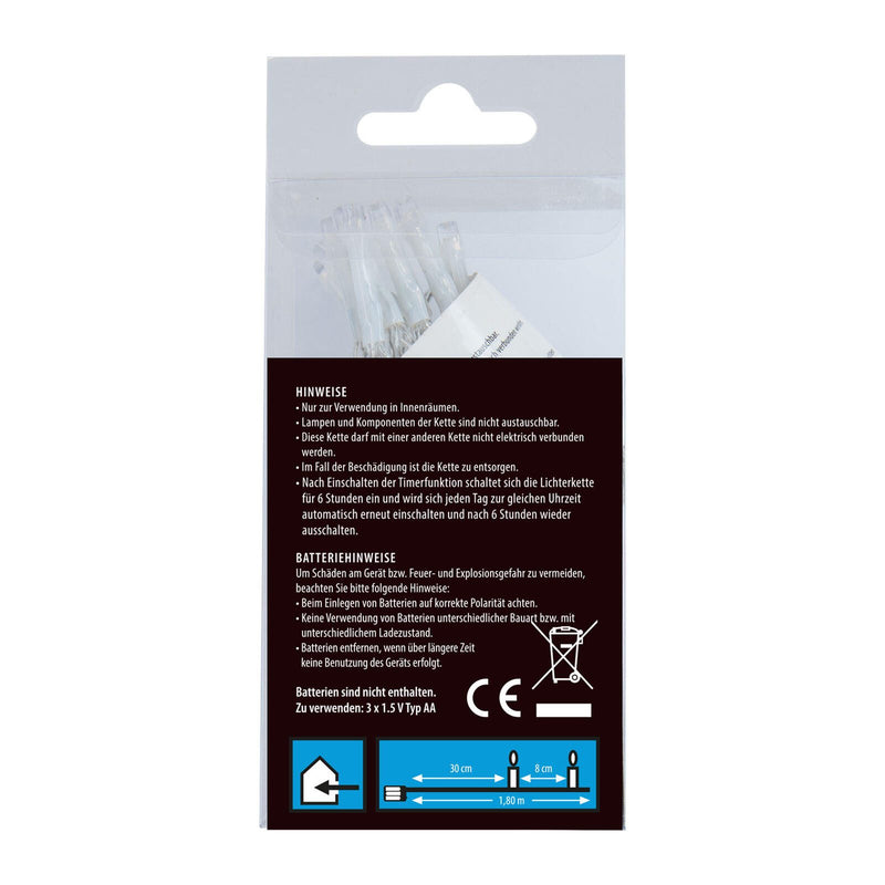 Idena Lichterkette 1.8 m transparent