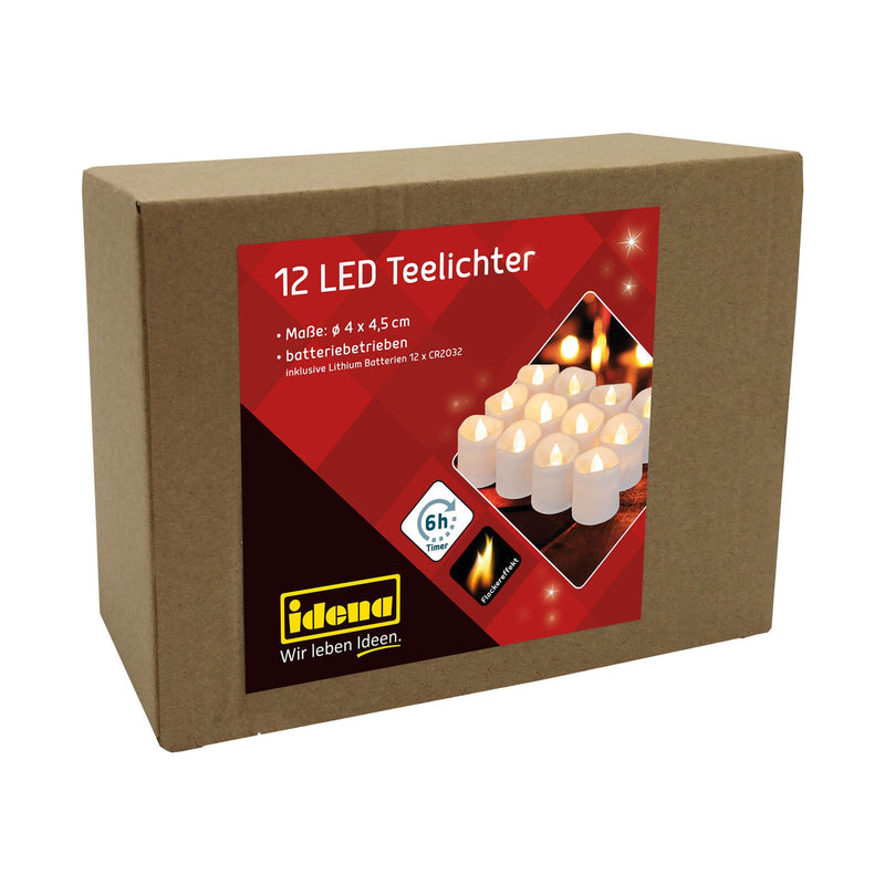 Idena LED-Teelichter 4.5 cm weiß
