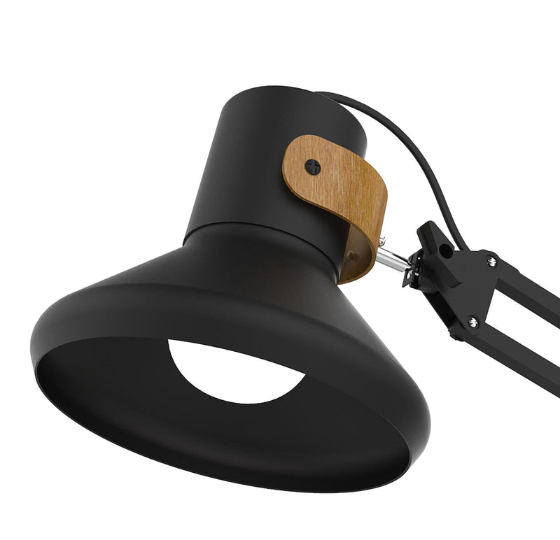 unilux LED-Schreibtischlampe 12.6 W schwarz/bambus
