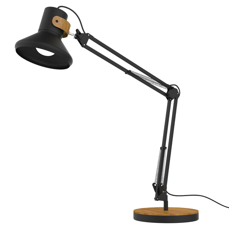 unilux LED-Schreibtischlampe 12.6 W schwarz/bambus