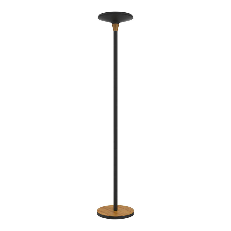 unilux Stehlampe 44.6 W schwarz/bambus