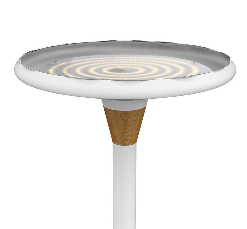 unilux Stehlampe 44.6 W weiß/bambus