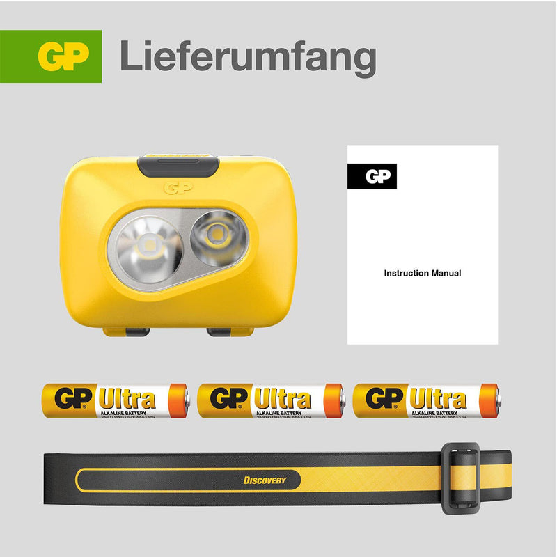 GP Stirnlampe 5.9 cm gelb