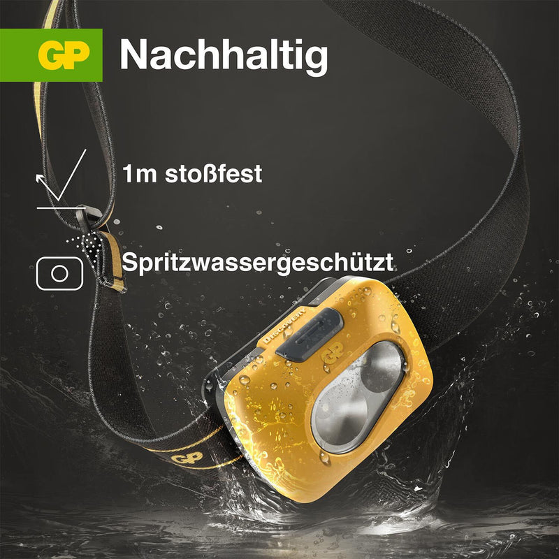 GP Stirnlampe 5.9 cm gelb