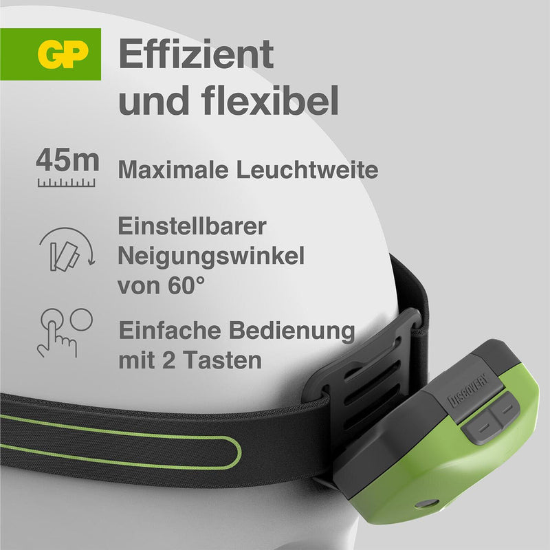 GP Stirnlampe 6.1 cm grün